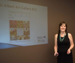 Connie Presenting about Computers